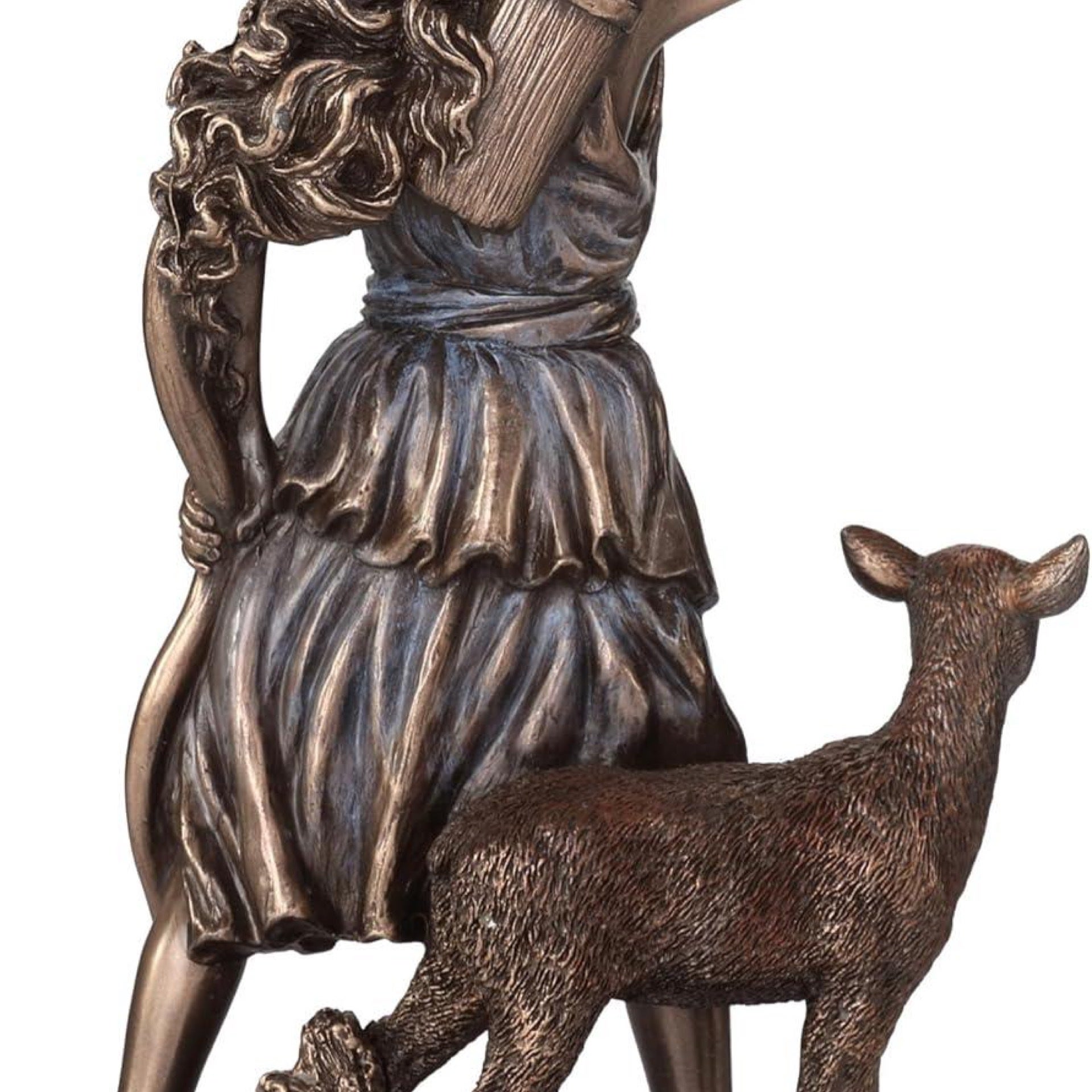 Artemis The Greek Goddess of The Hunt Cold Cast Resin Bronze Finish